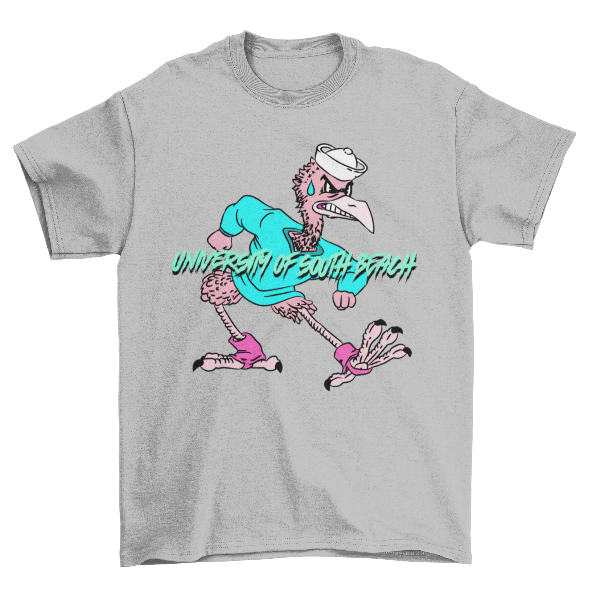 USB Fighting Flamingos Vintage Mascot T-Shirt