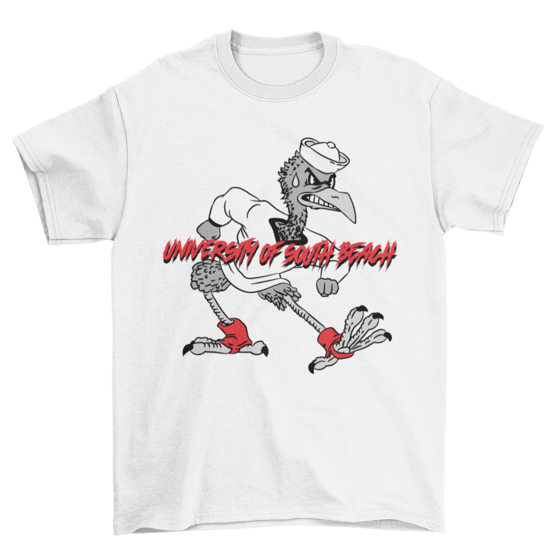 USB Fighting Flamingos Vintage Mascot T-Shirt