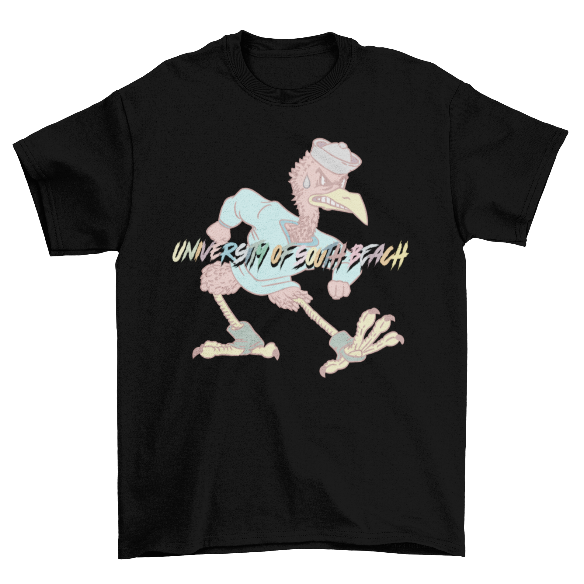 USB Fighting Flamingos Vintage Mascot T-Shirt