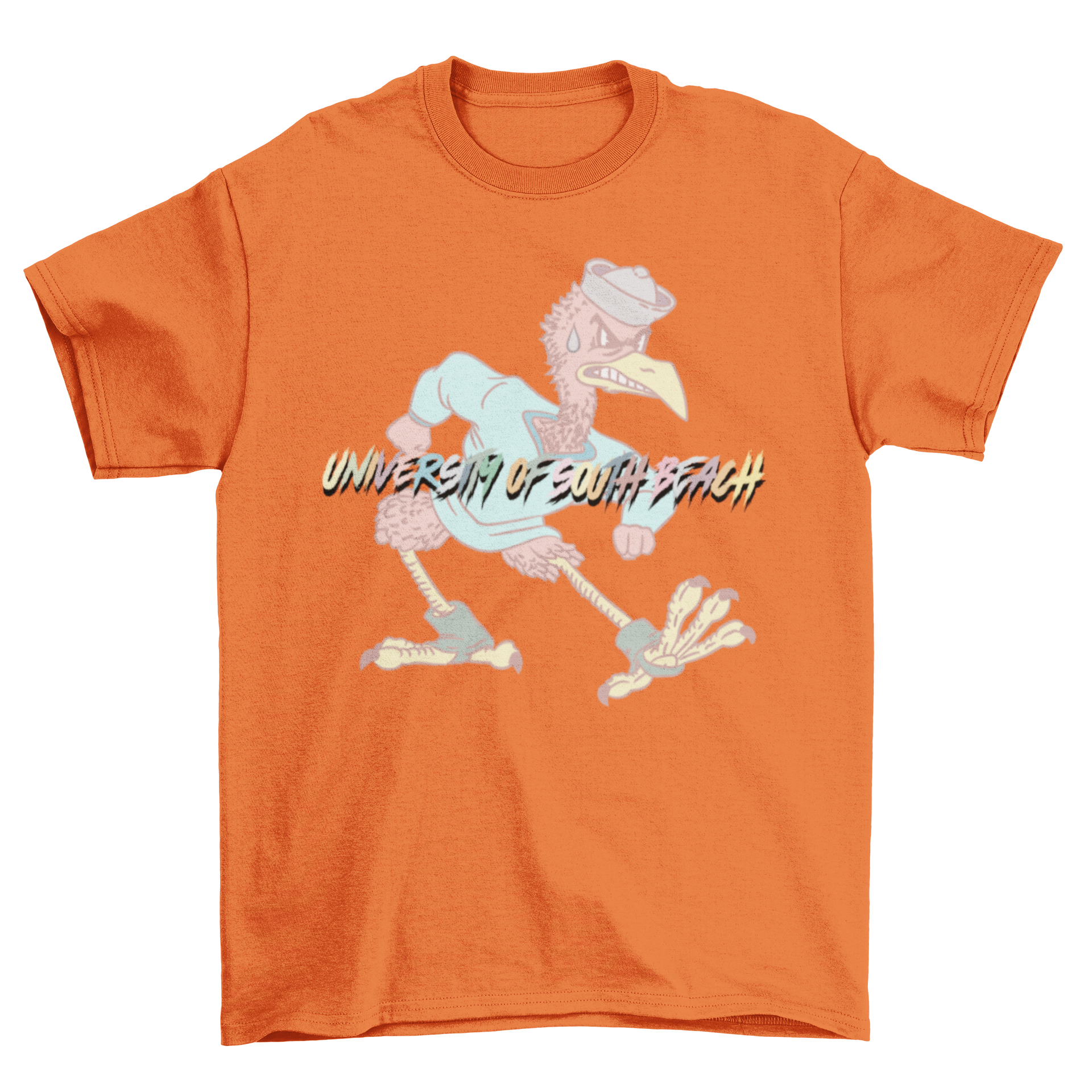 USB Fighting Flamingos Vintage Mascot T-Shirt