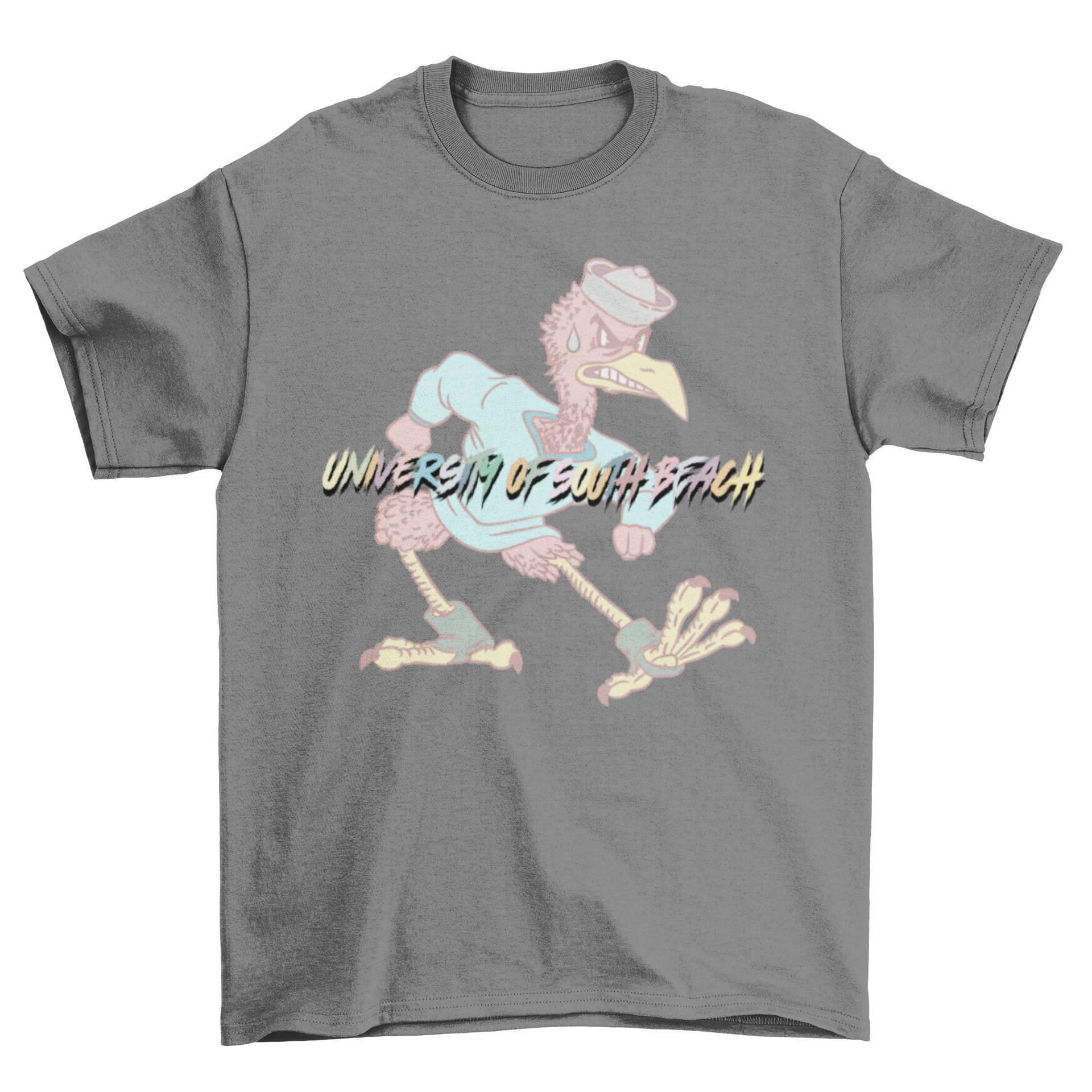 USB Fighting Flamingos Vintage Mascot T-Shirt
