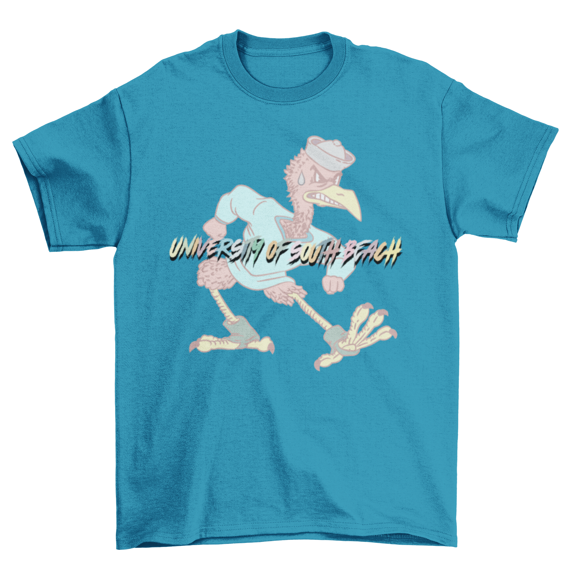 USB Fighting Flamingos Vintage Mascot T-Shirt