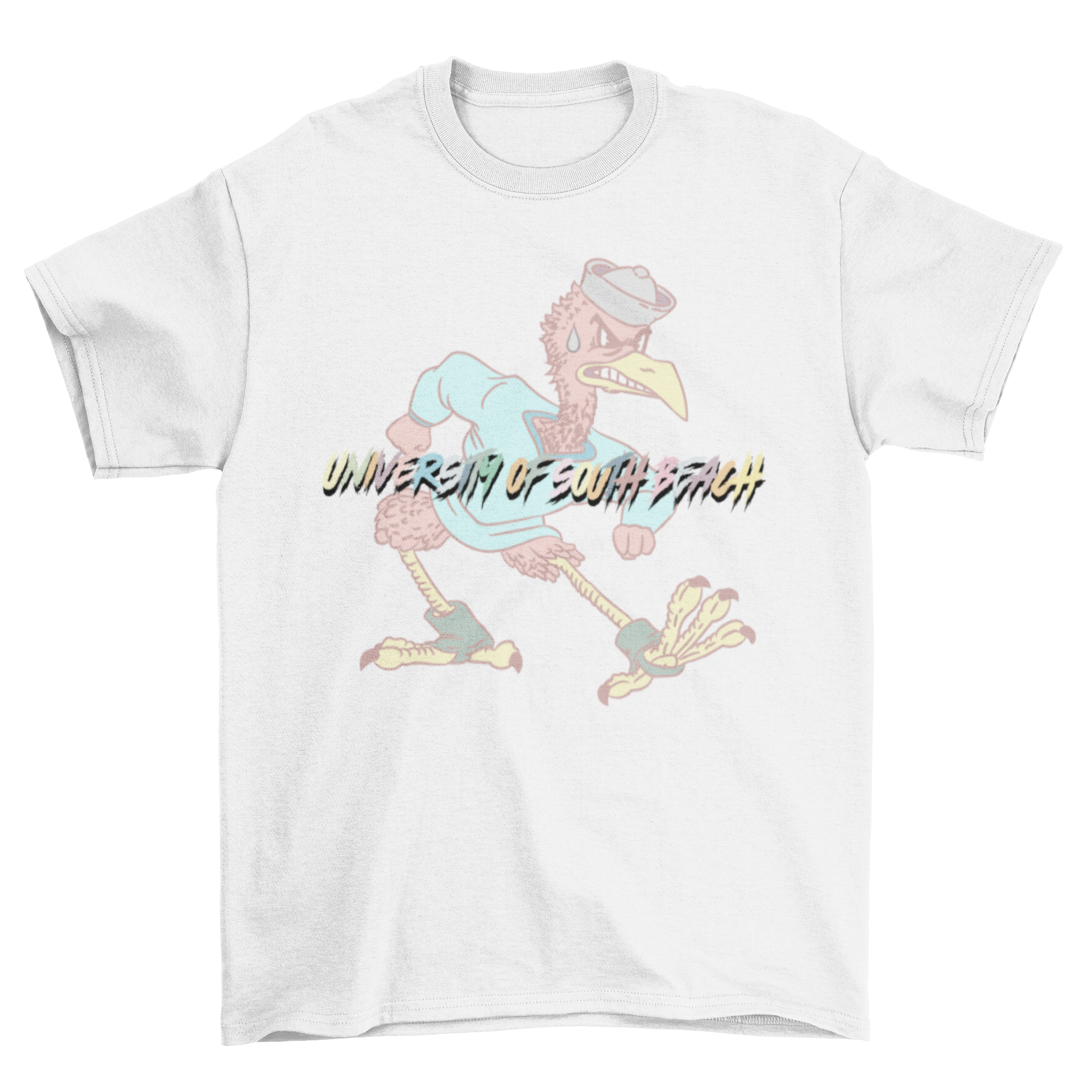 USB Fighting Flamingos Vintage Mascot T-Shirt