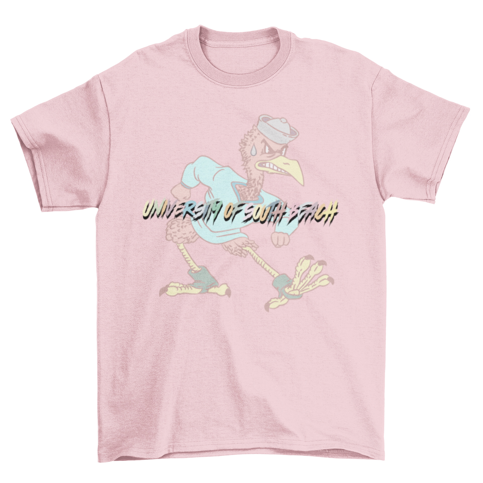 USB Fighting Flamingos Vintage Mascot T-Shirt