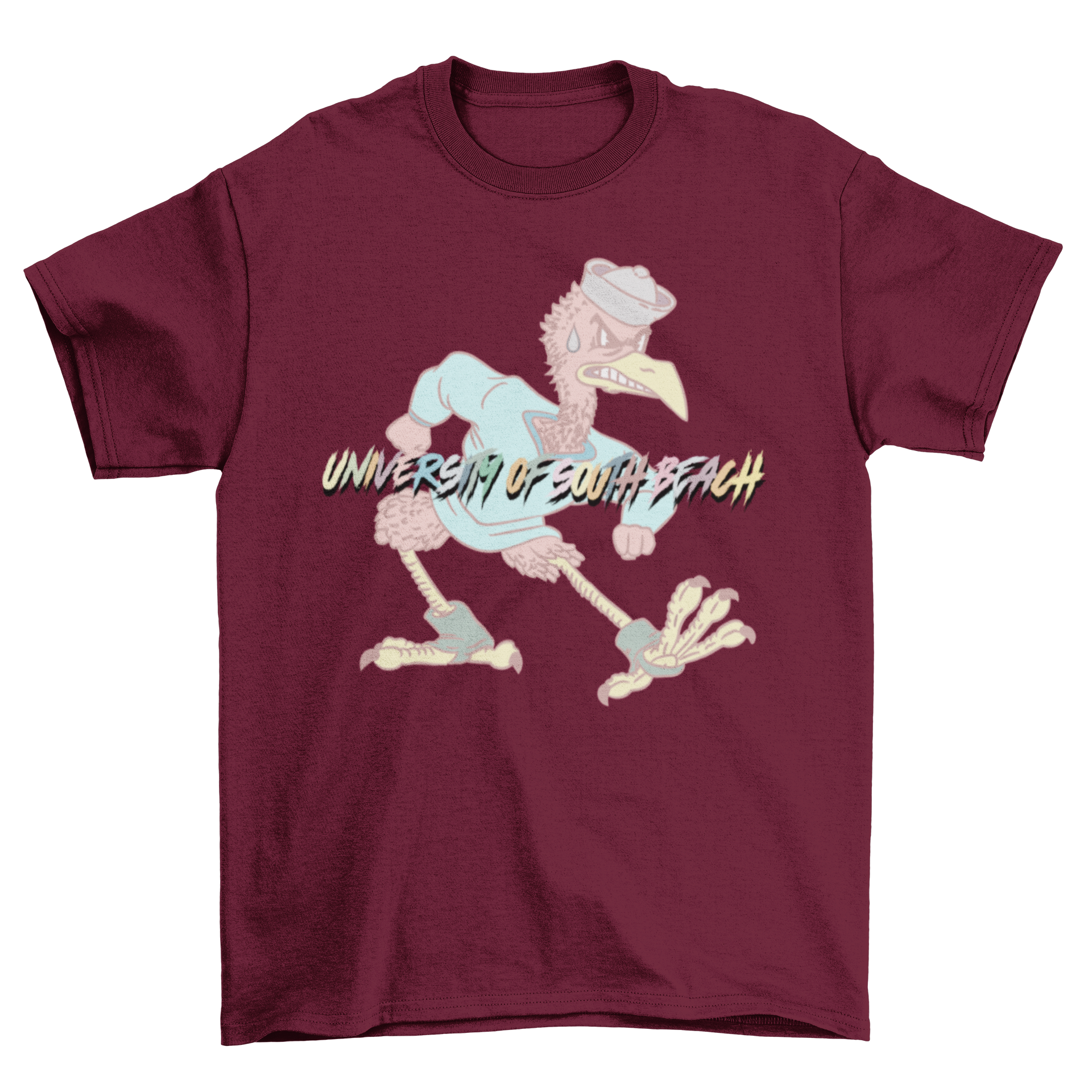 USB Fighting Flamingos Vintage Mascot T-Shirt