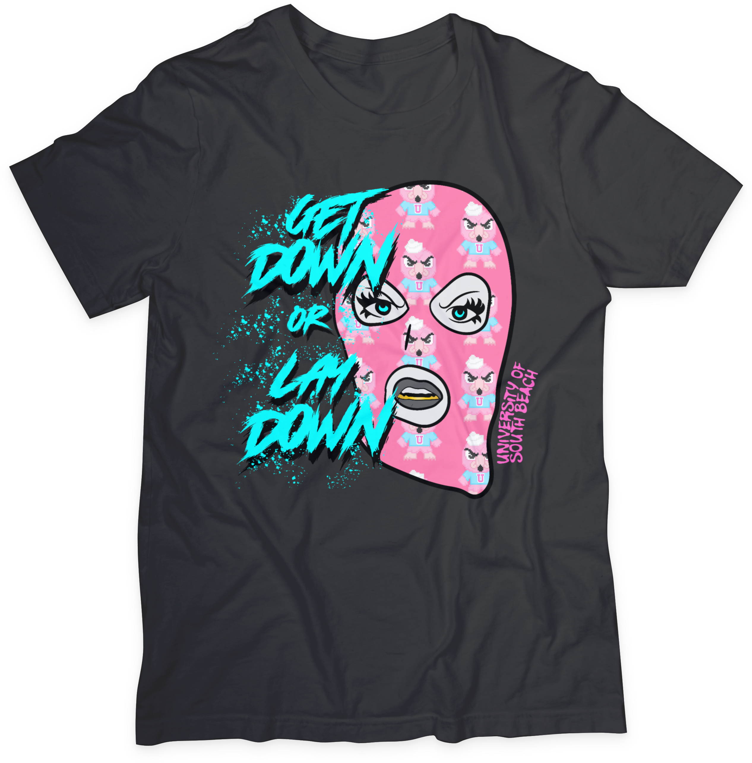 Get Down Or Lay Down Ski Mask T-Shirt